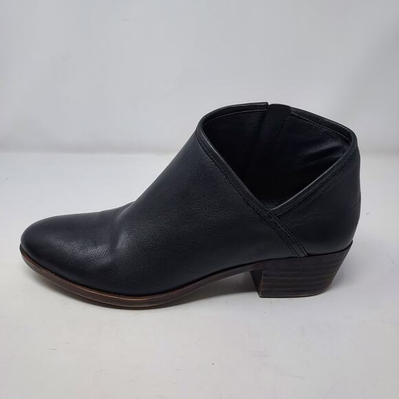 Lucky Brand Black Leather Ankle Boots Size 9M - Picture 5 of 9